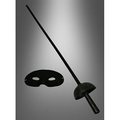 Zorro Kost�m Plastik Aksesuar Seti � Maske ve K�l�� (67 cm)