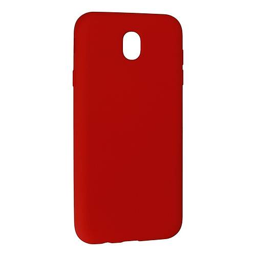 Galaxy J7 Pro / J730 K�l�f Nano i�i Kadife Silikon - K�rm�z�