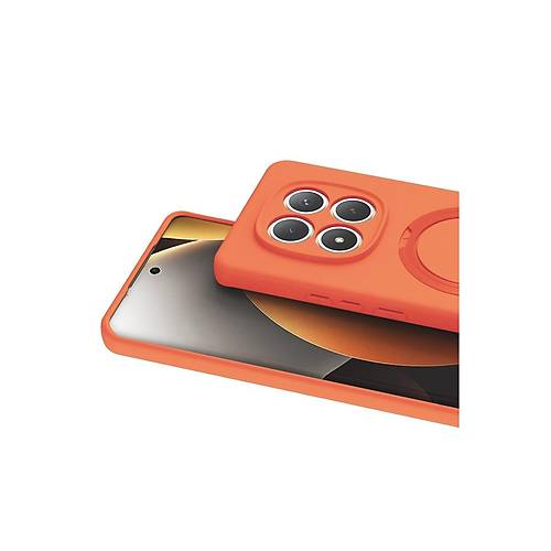 Redmi Note 15 4G Regal Magsafe Standl� Kapak - Turuncu