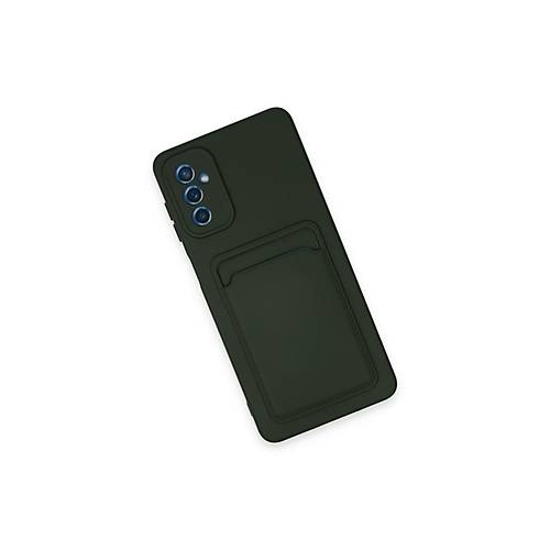 Galaxy A14 4G K�l�f Kelvin Kartvizitli Silikon - Koyu Ye�il