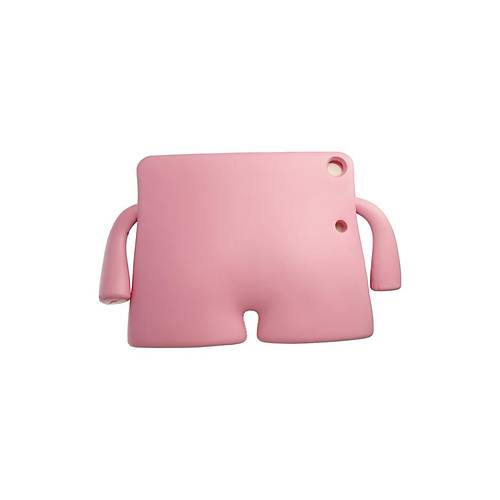 iPad 5 Air 9.7 K�l�f Karakter Tablet Silikon - A��k Pembe