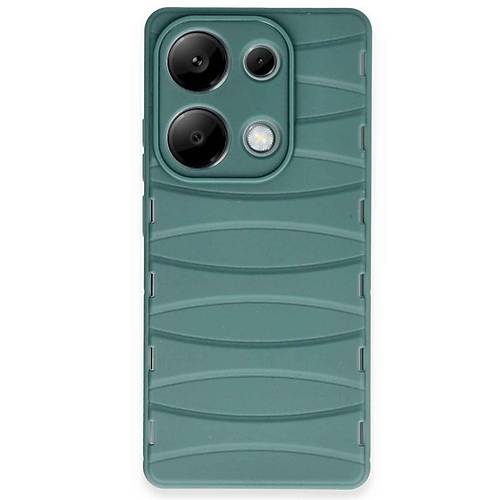 Redmi Note 13 Pro 4G K�l�f Bibercas Silikon Kapak - Koyu Ye�il