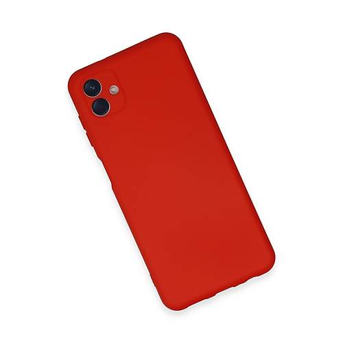 Galaxy A04E K�l�f Nano i�i Kadife Silikon - K�rm�z�