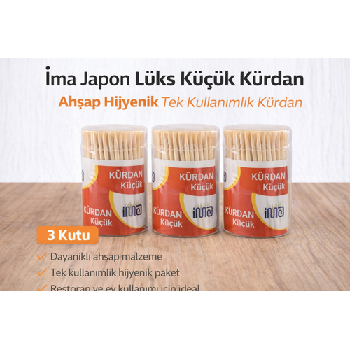 �ma Japon L�ks K���k K�rdan Ah�ap Hijyenik Tek Kullan�ml�k K�rdan 3 Adet