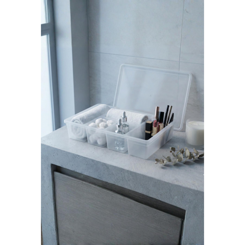 5 B�lmeli �effaf Buzdolab� ��i D�zenleyici & Kapakl� Dondurucu Saklama Kab� (24x38 cm)
