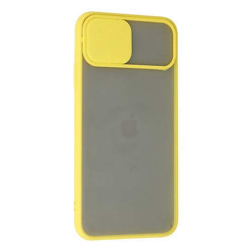 iPhone 11 Pro K�l�f Palm Buzlu Kamera S�rg�l� Silikon - Sar�