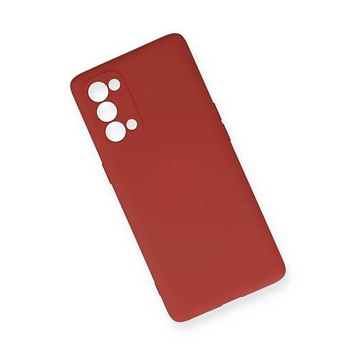 Reno 5 Pro K�l�f Nano i�i Kadife Silikon - Kiremit