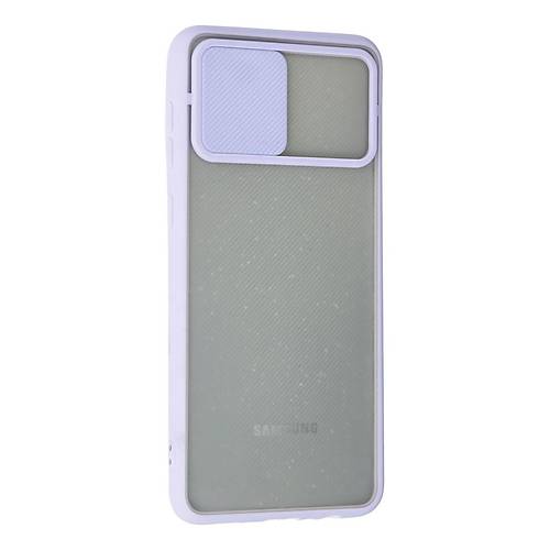 Galaxy A02 K�l�f Palm Buzlu Kamera S�rg�l� Silikon - Lila