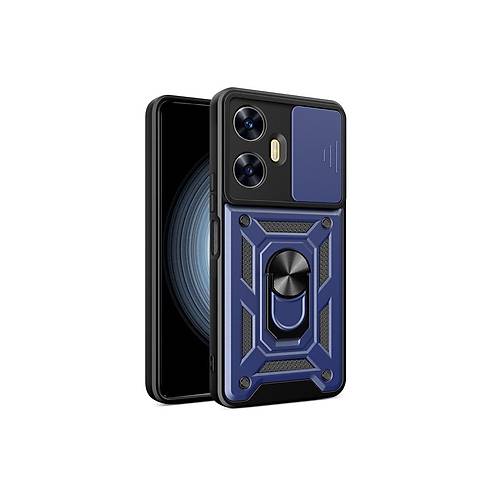 Realme C55 K�l�f Pars Lens Y�z�kl� Silikon - Lacivert