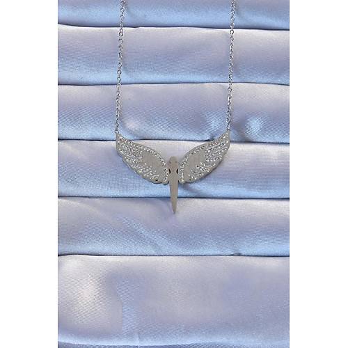 316L �elik G�m�� Renk Zirkon Ta�l� Mikail Kolye