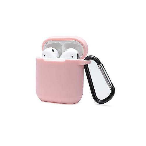 Airpods 2 (2.nesil) Sert Silikon K�l�f - Pudra