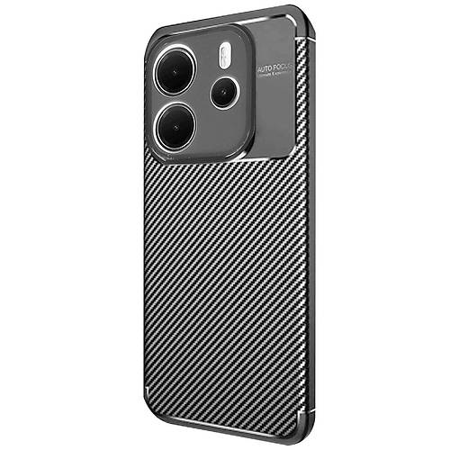 Redmi Note 14 4G K�l�f Auto Focus Karbon Kapak - Siyah