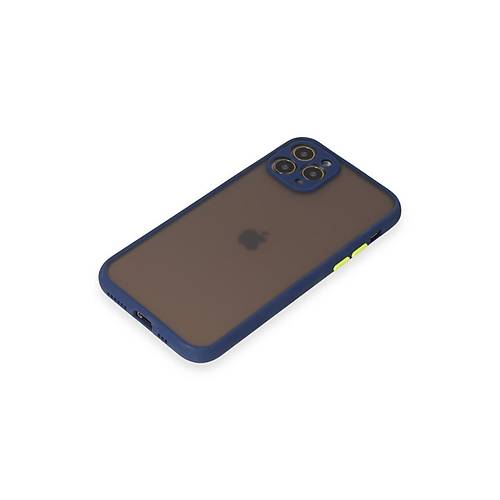 iPhone 11 Pro K�l�f Montreal Silikon Kapak - Lacivert