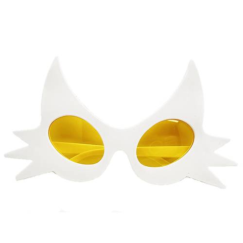 Beyaz Renk B�y�k Tasar�ml� Kedi Parti G�zl��� 19x11 cm