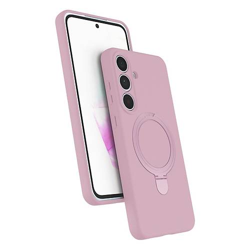 Galaxy S24 FE Regal Magsafe Standl� Kapak - A��k Pembe