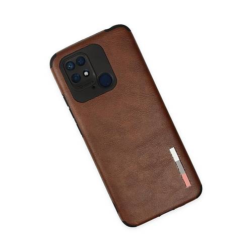 Redmi 10C K�l�f Loop Deri Silikon - Kahverengi