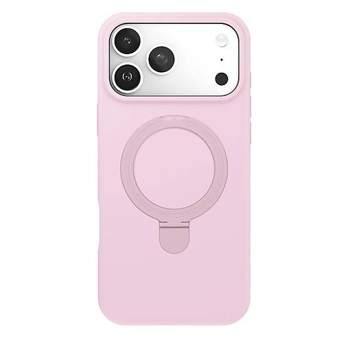 iPhone 17 Pro Max Regal Magsafe Standl� Kapak - A��k Pembe