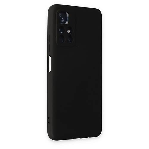 Redmi Note 11T K�l�f Nano i�i Kadife Silikon - Siyah