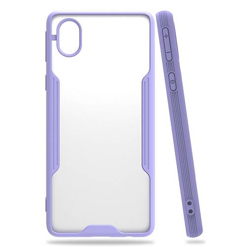 Galaxy A01 Core K�l�f Platin Silikon - Lila