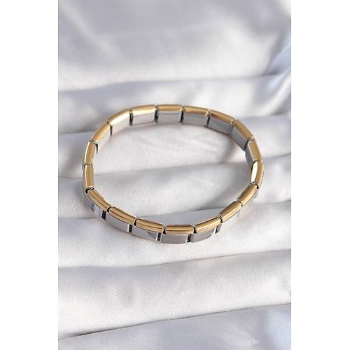 316L �elik �ift Renk Yaz�l� Nomination Bileklik