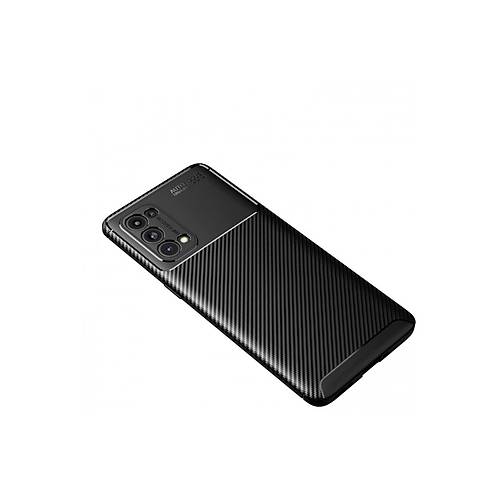 Reno 5 Pro K�l�f Auto Focus Karbon Kapak - Siyah