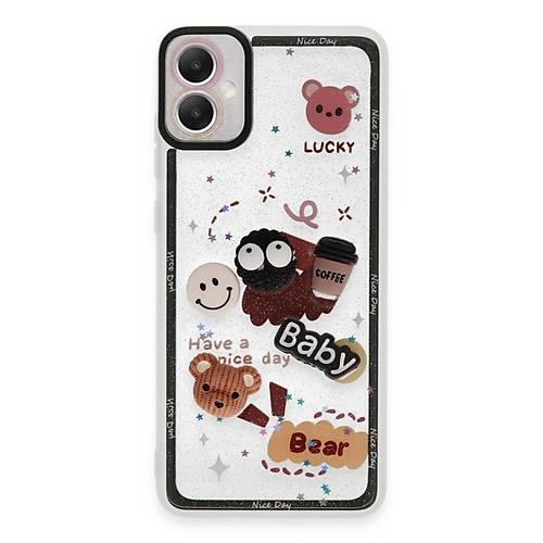 Galaxy A05 K�l�f Sweet Desenli Silikon Kapak - Sar�