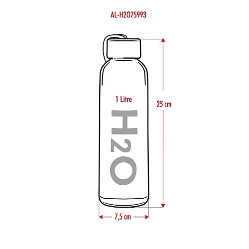 H2o Borosilikat Cam Matara Vakum Kapakl� Su �i�esi Suluk Bambu Kapakl� 1000 Ml