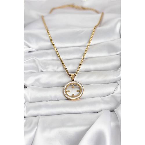 316L �elik Burgu Zincir Model �eyrek Tak�labilir Kad�n Kolye