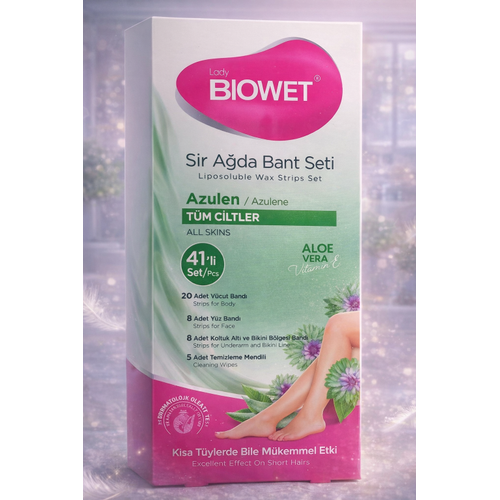 Biowet Sir A�da Bant Seti Azulen Aloe Vera T�m Ciltler ��in 41 Par�a Kolay Kullan�m 1 Paket