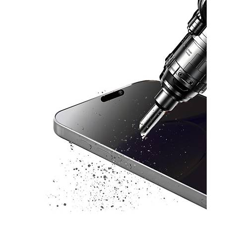iPhone 12 Bilvis 5in1 5D Magic Hayalet Cam Ekran Koruyucu - Siyah
