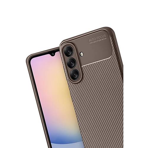 Galaxy A17 5G Auto Focus Karbon Kapak - Kahverengi