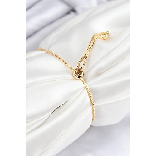 Pirin� Zirkon Ta�l� Kalp Model Gold Renk Asans�rl� Kad�n Bileklik