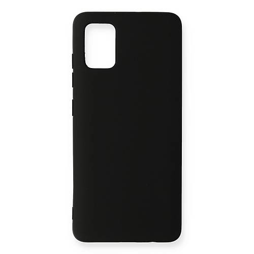 Galaxy A51 K�l�f Nano i�i Kadife Silikon - Siyah