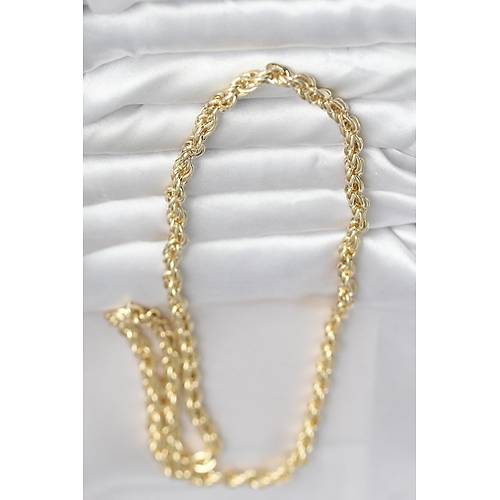 CM 14K Gold Renk Kal�n Burgu Zincirli Model 60 cm Kad�n Kolye