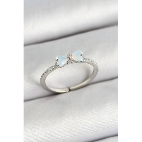 Pirin� Fiyonk Fig�rl� Zirkon Ta�l� G�m�� Renk Ayarlanabilir Kad�n Y�z�k