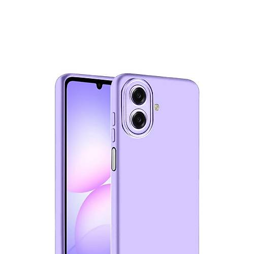 Galaxy A07 4G Nano i�i Kadife Silikon - Lila