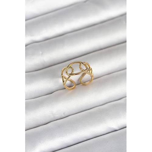 316L �elik Gold Renk Zincir Model Kad�n Y�z�k