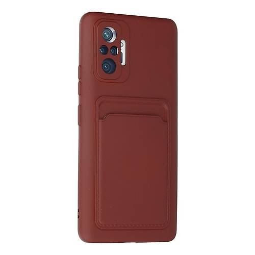 Redmi Note 10 Pro K�l�f Kelvin Kartvizitli Silikon - Bordo