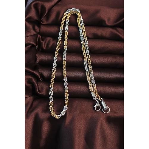 316L �elik �ift Renk Burgu Tasar�ml� Kolye