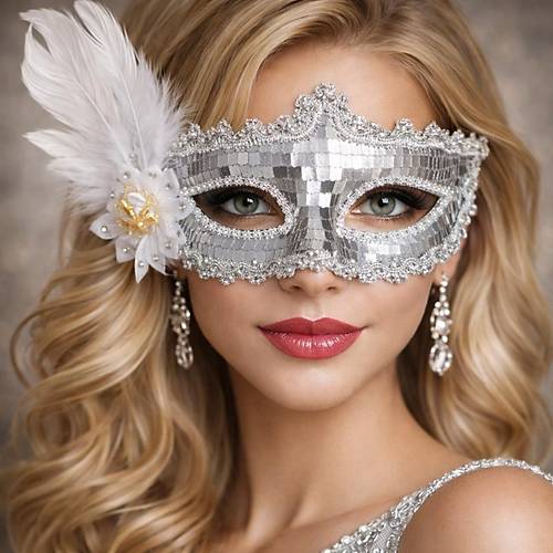 G�m�� T�yl� Payetli L�ks Ta�l� Parti Maskesi