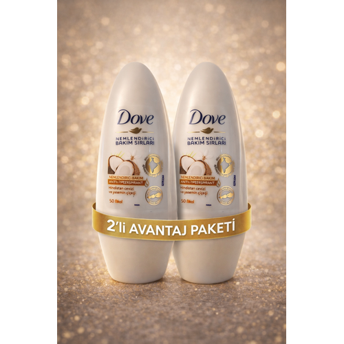 Hindistan Cevizi ve Yasemin Kokulu Roll-On Deodorant 50 ml 48 Saat Etkili Nemlendirici Anti-Perspirant 2 Adet