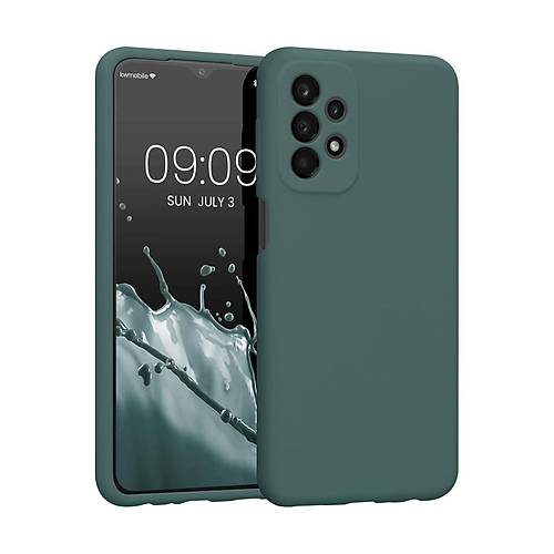 Galaxy A23 4G K�l�f First Silikon - Koyu Ye�il