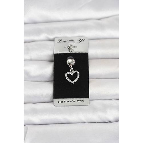 316L Cerrahi �elik Sallant�l� Kalp Model G�bek Piercing