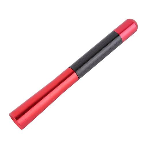 Al�minyum Karbon Fiber Oto Anten �ubu�u K�rm�z�