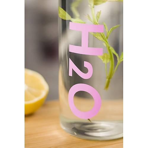 H2o Borosilikat Cam Matara Vakum Kapakl� Su �i�esi Suluk Pembe 1000 ML