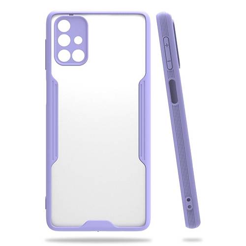 Galaxy M31S K�l�f Platin Silikon - Lila