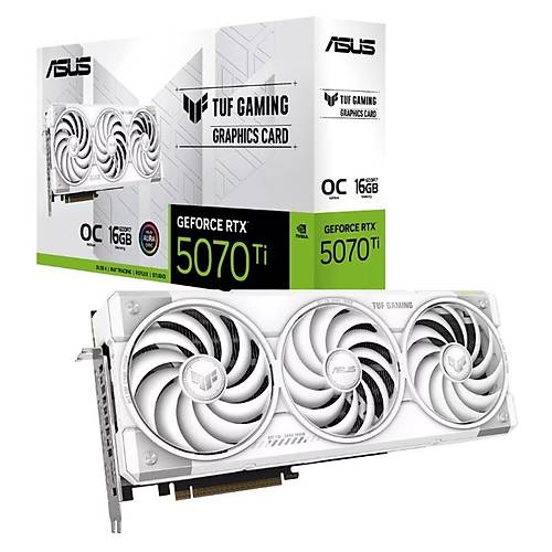 ASUS GEFORCE TUF-RTX5070TI-O16G-WHITE-GAMING 16GB GDDR7 256BIT 2XHDMI 3XDP EKRAN KARTI