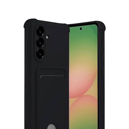 Galaxy A56 K�l�f Kelvin Kartvizitli Silikon - Siyah