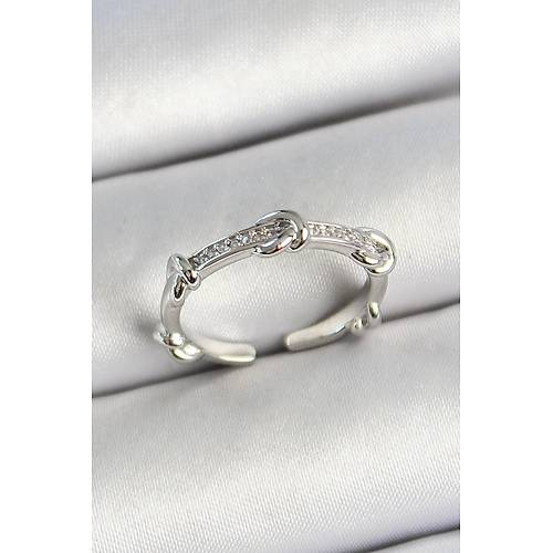 Pirin� D���m Fig�rl� Zirkon Ta�l� G�m�� Renk Ayarlanabilir Kad�n Y�z�k