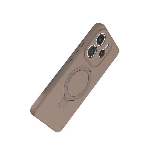 Redmi Note 14 4G Regal Magsafe Standl� Kapak - ��l Titanyum